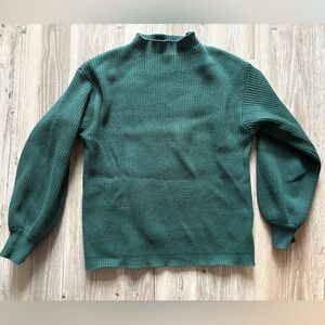 Anthropologie Forest Green Turtleneck Sweater